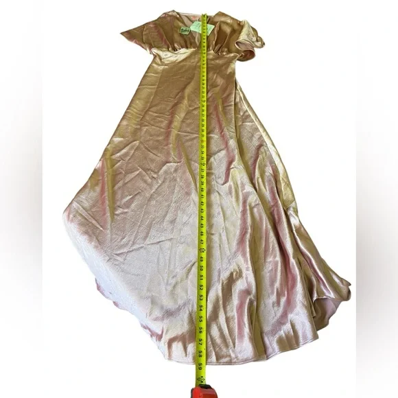 Free People‎ Beatrice Satin Maxi Dress Pink/rose size 8 NWT - Picture 9 of 16